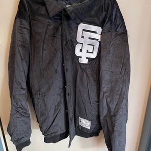 Dying Breed Blackto Classic Black Corduroy Jacket with SF Emblem and saying…